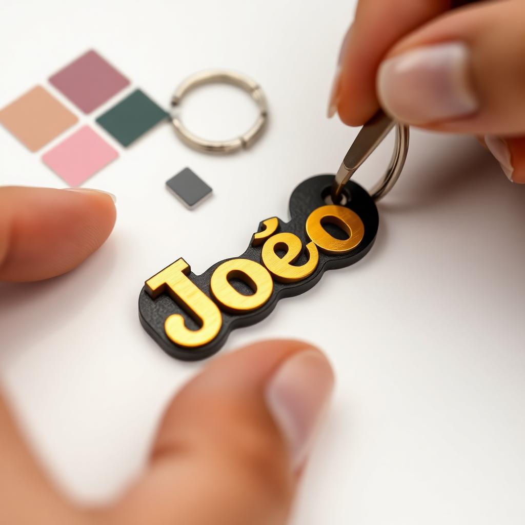 Personalize (opcional) — exemplo de chaveiro